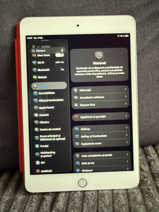 Ipad Mini Generatia 5,Alb,Impecabil,Husa Magnetica,