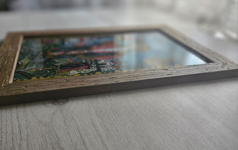 Icoană pe sticlă pictată manual-Sfântul  Haralambie-lucrare unicat