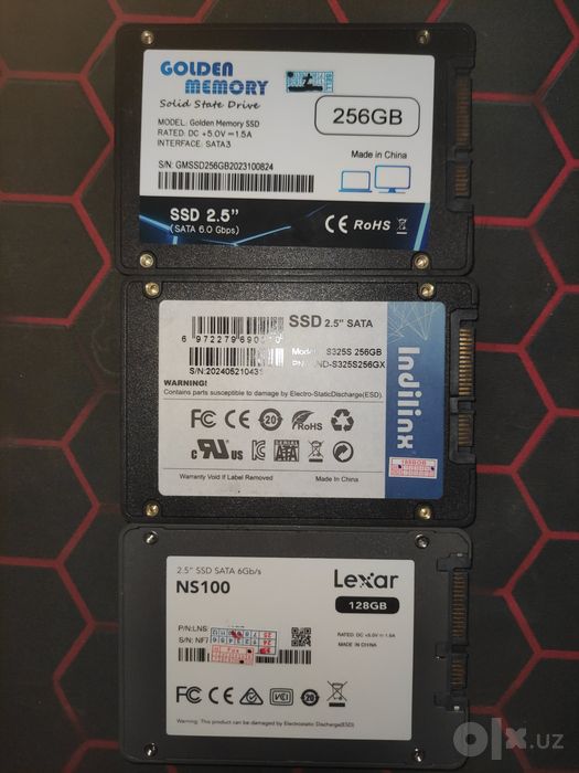 SSD Kampyuter va noutbook uchun Xotira SSD 256  128