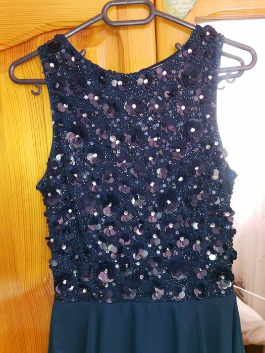 Стилна синя рокля