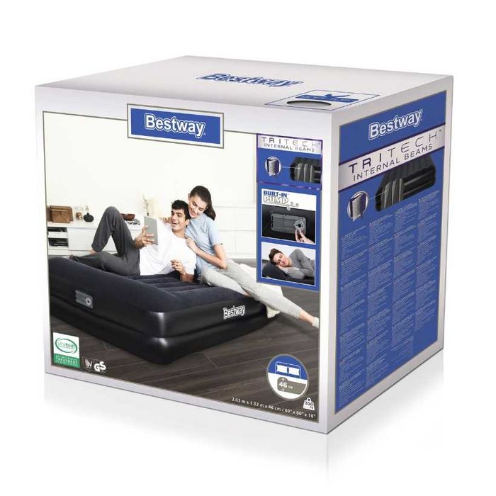 Надувной матрас-intex-203x152x46 см. Сумка, насос и Доставка бесплатно