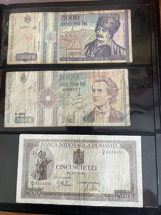 Album bancnote vechi Romania colectie completa, bancnote rare