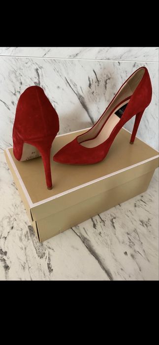 Pantofi cu toc piele intoarsa Mineli Boutique