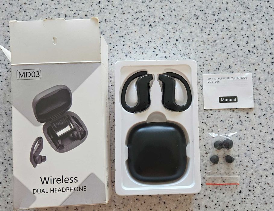 Căști Wireless TWS Bluetooth model MD03 prindere după ureche over-ear