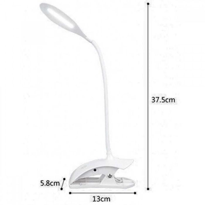 Преносима USB LED лампа с щипка и прекъсвач 3W