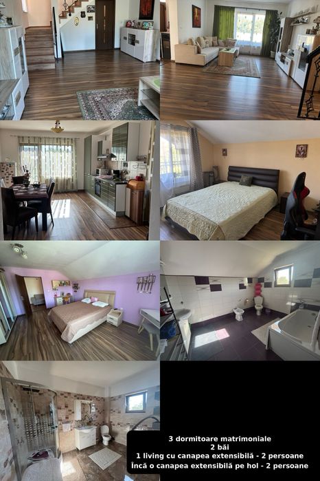 Casă de închiriat pentru Electric Castle – 3 dormitoare + 4 locuri suplimentare | Curte 2000mp pentru rulote | 200m de Castel