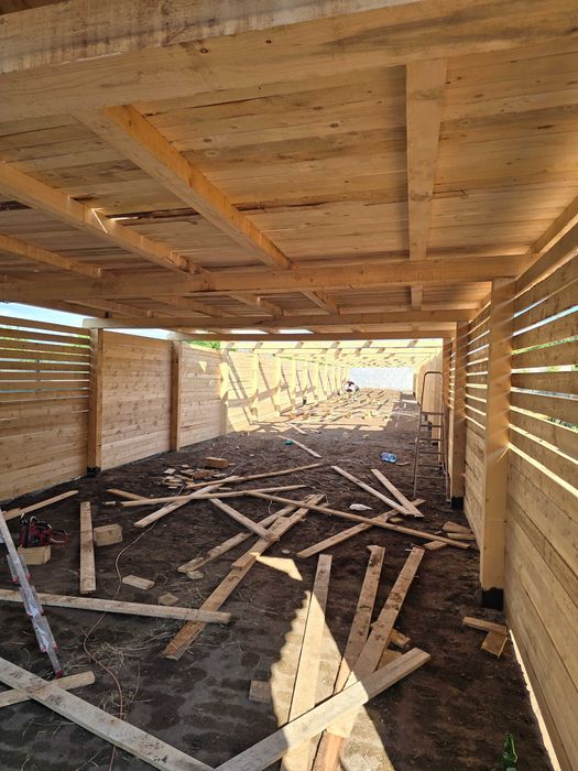 Costruim terase,cabane,foisoare,saivane ,hale ,garaje pe structura de lemn