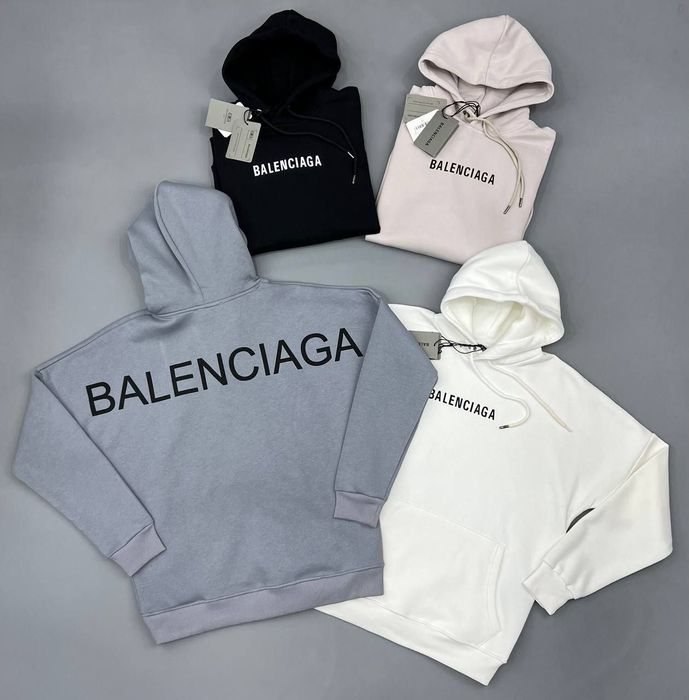 Balenciaga худи в черно и бяло S-4XL