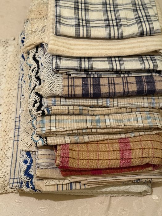 Старинни платове – 100% лен и памук | Ретро, битови, ръчно тъкани
