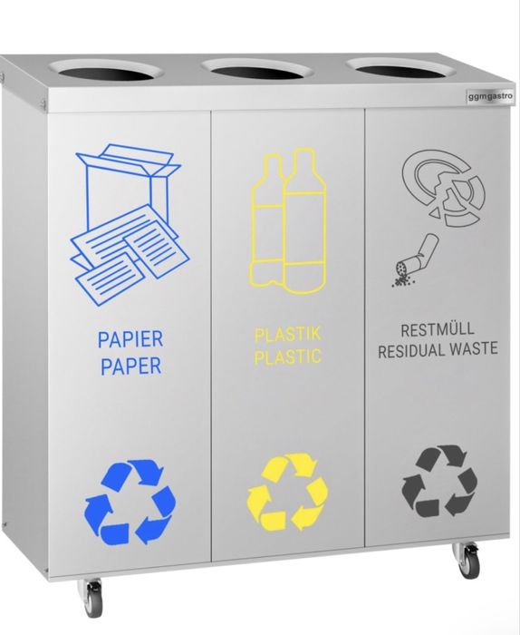 Cos gunoi INOX colectare selectiva