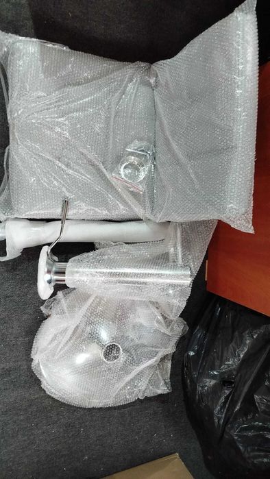 Scaun de bar reglabil gri deschis, 37x10x112 cm, defect estetic