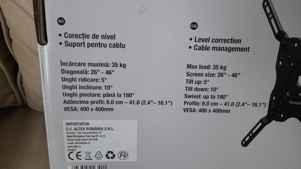 Suport led tv cinemount x41a _35kg