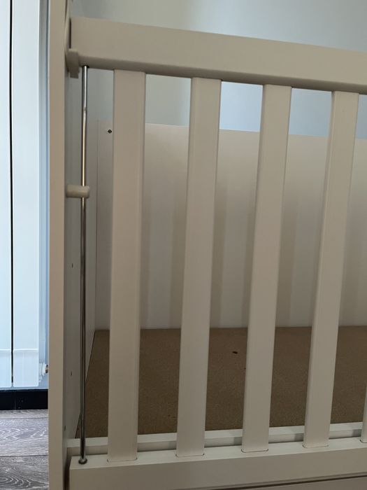 Бяла дърена кошара Тони, 3 нива, трансформируема