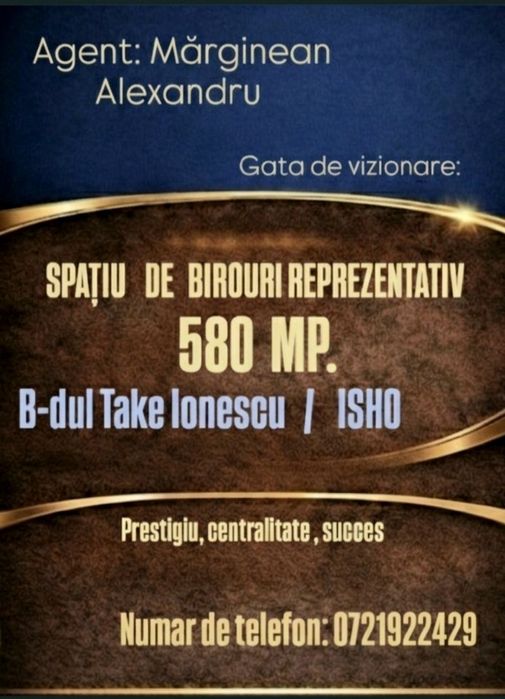 Spațiu de Birouri – Hub Business Take Ionescu. Plus teren dumbravita.