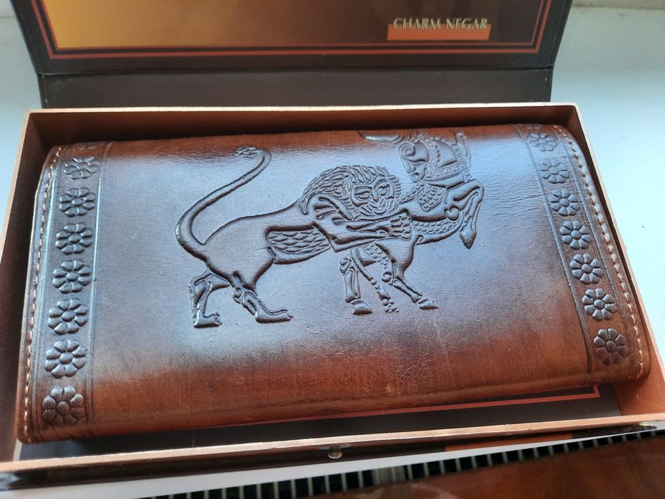 Portofel piele vaca Charm Negar, Egipt, NOU, la cutie