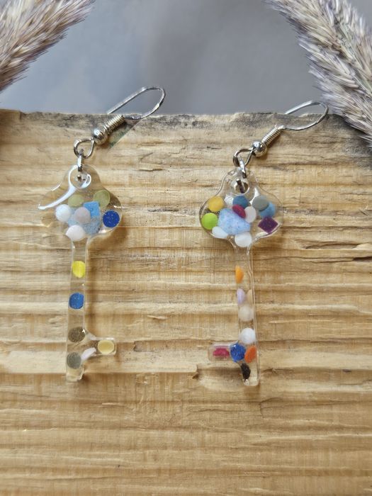Cercei handmade din rasina epoxidica