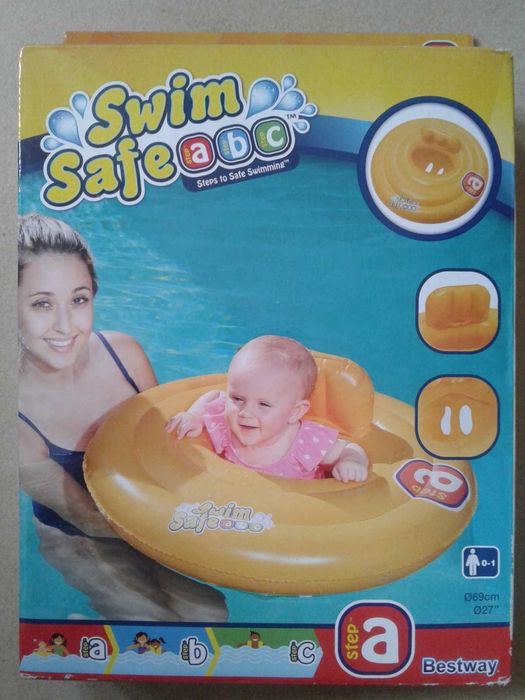 Colac gonflabil cu spătar Bestway, copii 0-1 an, diam. 69 cm, nou