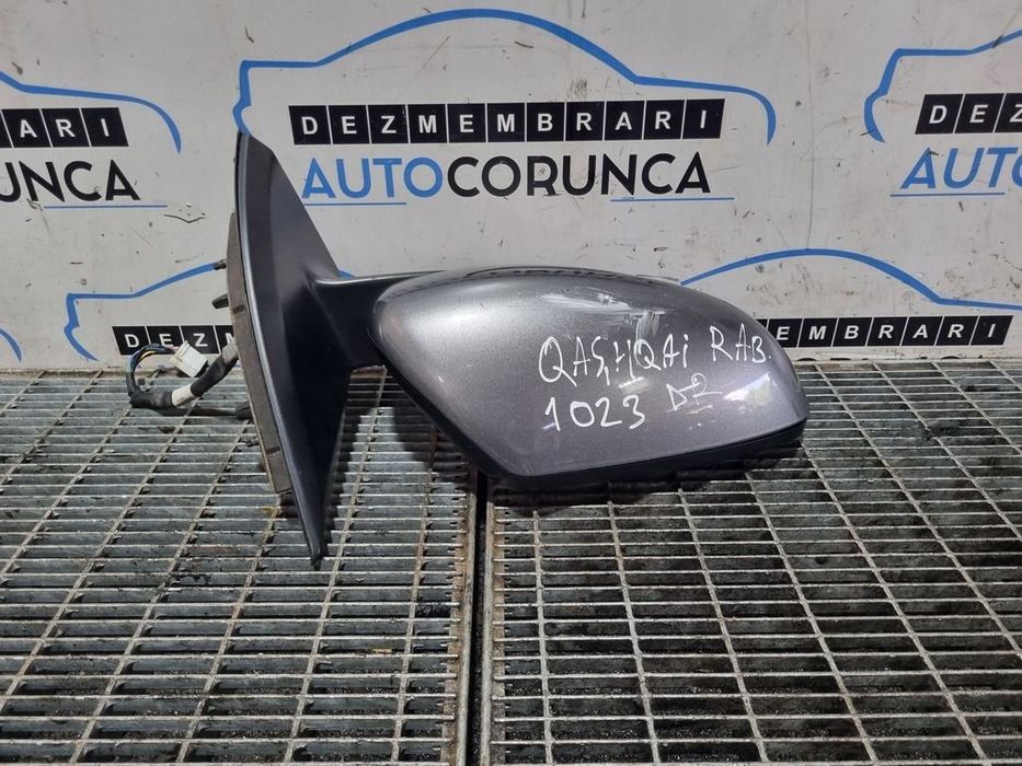 Oglinda dreapta Nissan Qashqai J11 2013 - 2017 4 Usi GRI (1023) Rabatabile FISURAT ...