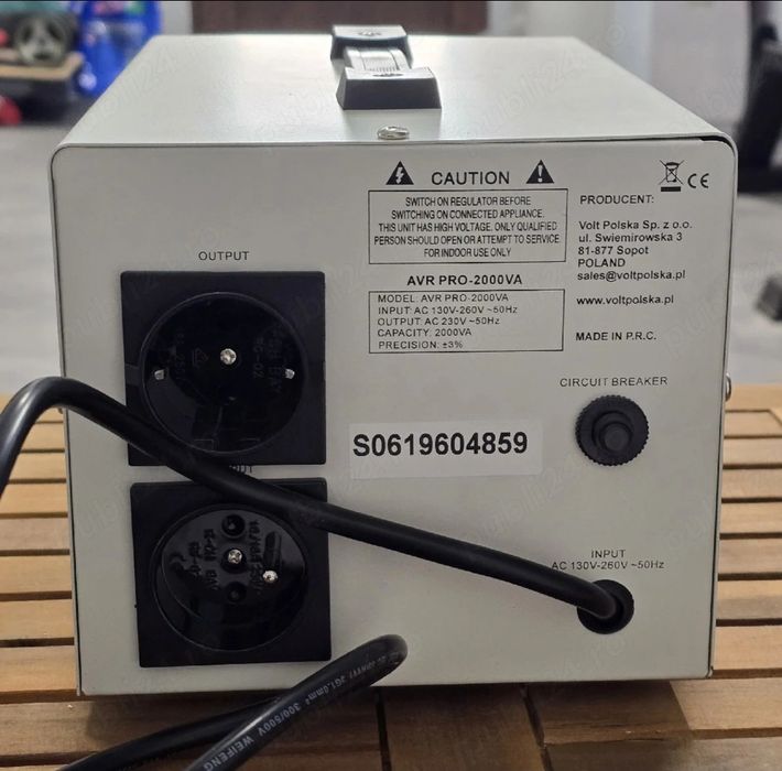 Vand stabilizator de tensiune Volt Polska 2000 VA servo motor