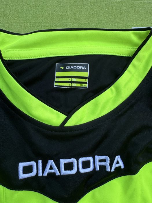Tricou Arbitru Diadora Italia AIA FIGC Mânăcă Lungă Mărimea S / M Neon
