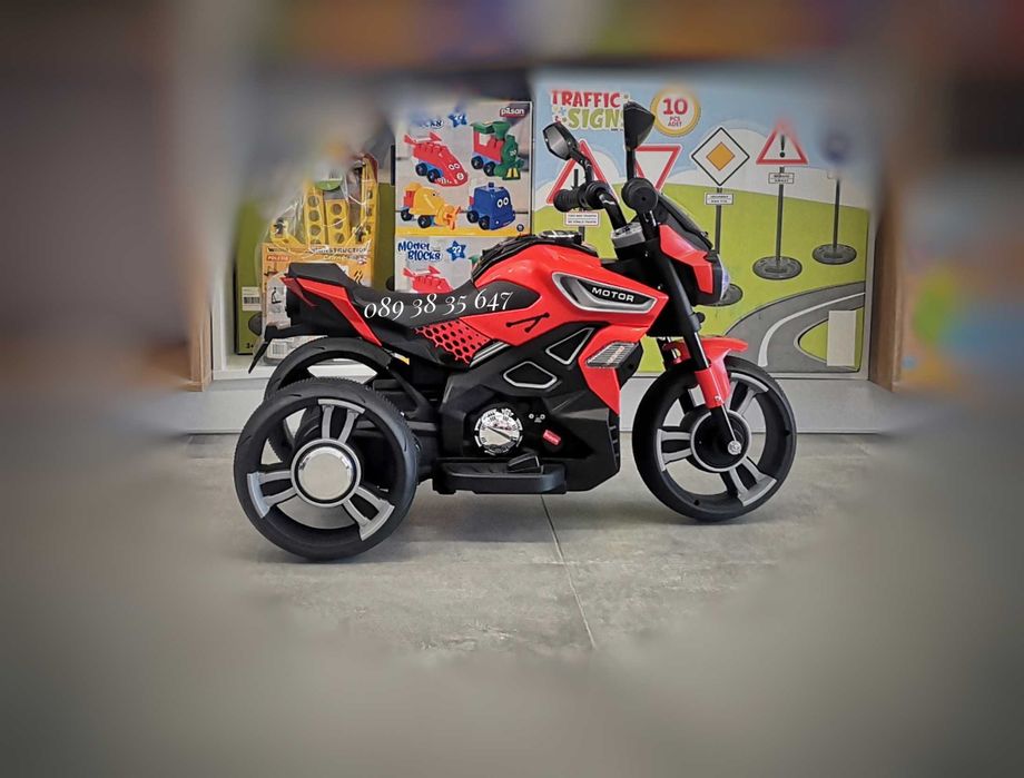 ТОП ЦЕНА!НОВО!Акумулаторен мотор с 3 гуми Colombo RED с 12V,Bluetooth