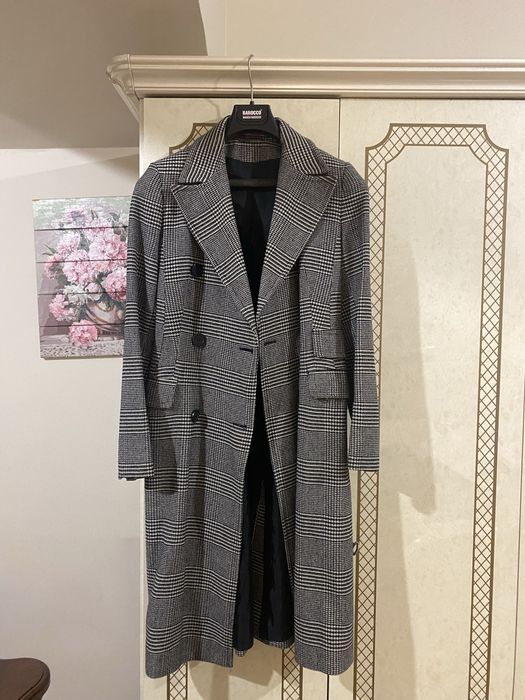 Пальто клетка россия шерсть