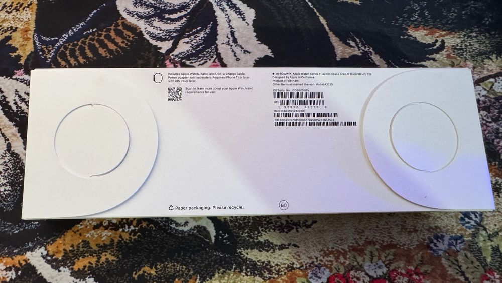 Apple watch seria 11 gps+cellular 42mm space gray sigilat