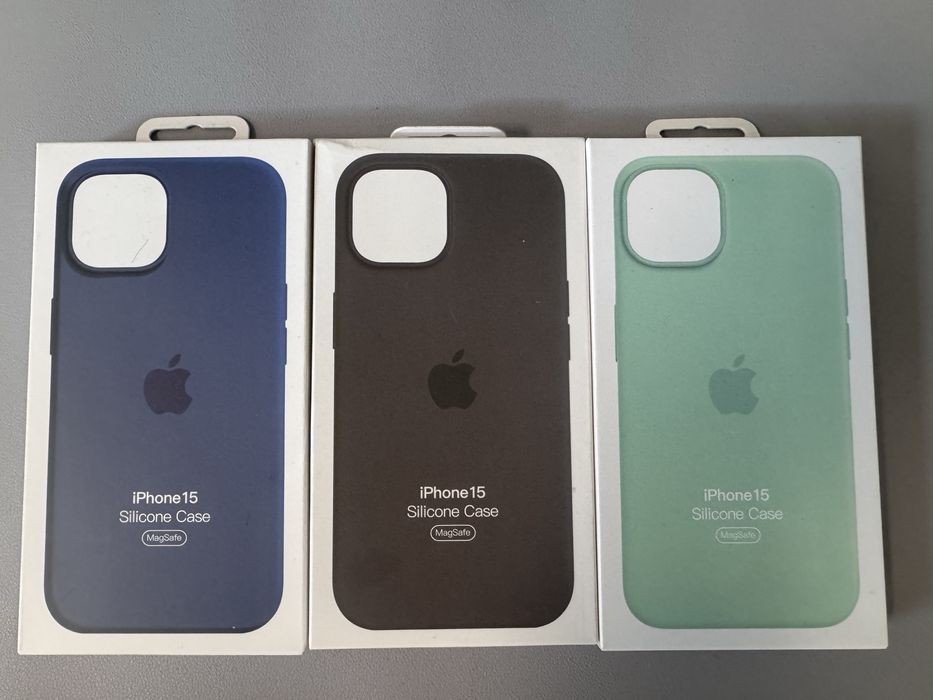 Промоция!Силиконов калъф iPhone Silicone 15/15Pro/15 Pro Max MagSafe
