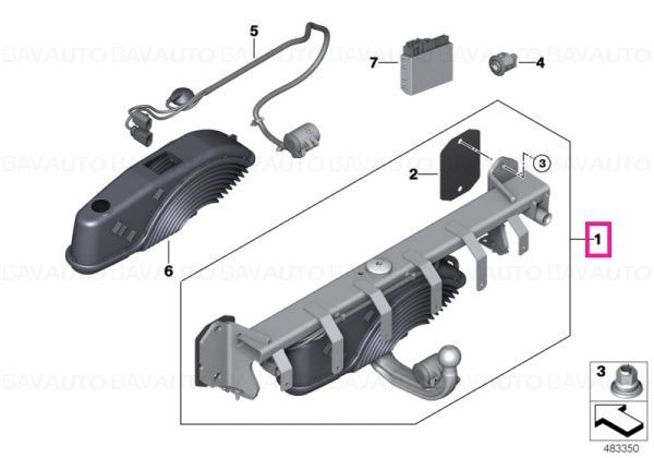 Carlig de remorcare BMW, defect