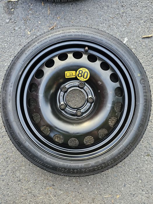 Roata de rezerva Slim R16 Opel Astra J, Astra K Zafira Antara  Prindere prezoane 5x115  115/70 R16