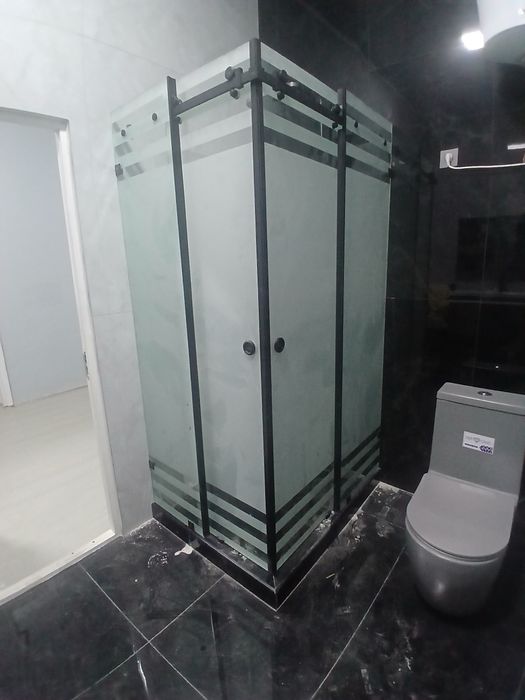 Душавые кабина из закалённого скекло ПРЕМИУМ 8 - 10 мм / Установка