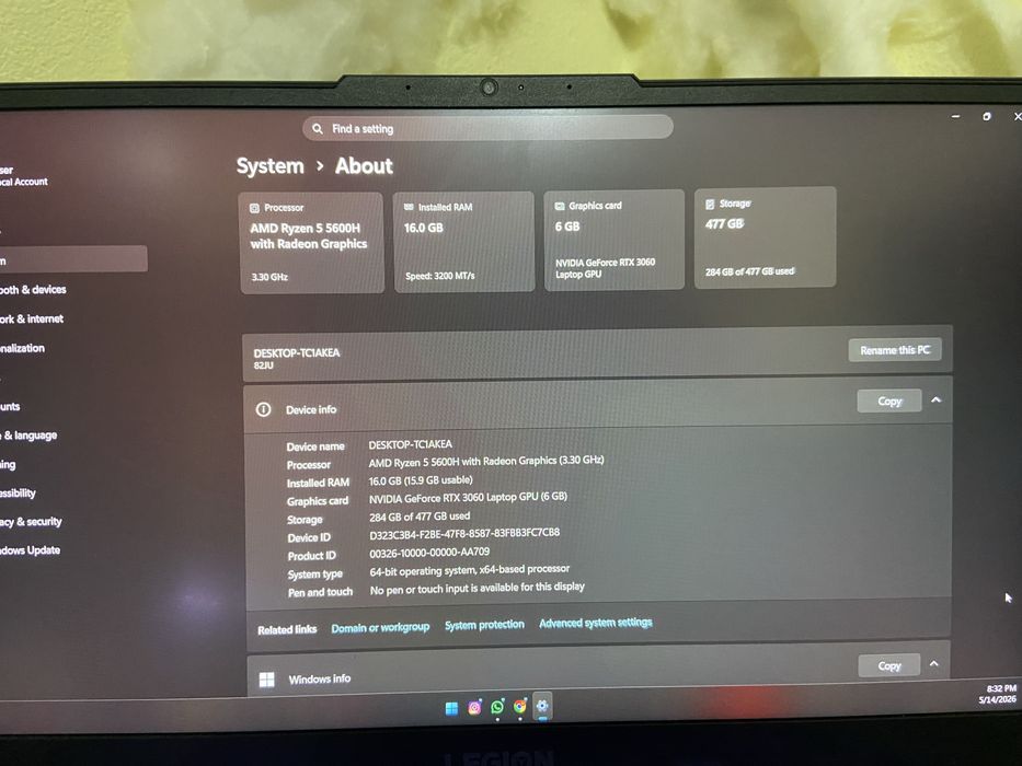 Laptop gaming legion 5