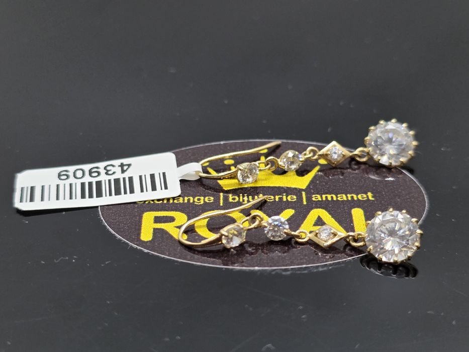 Bijuteria Royal: Cercei aur 14k/1.68 gr
