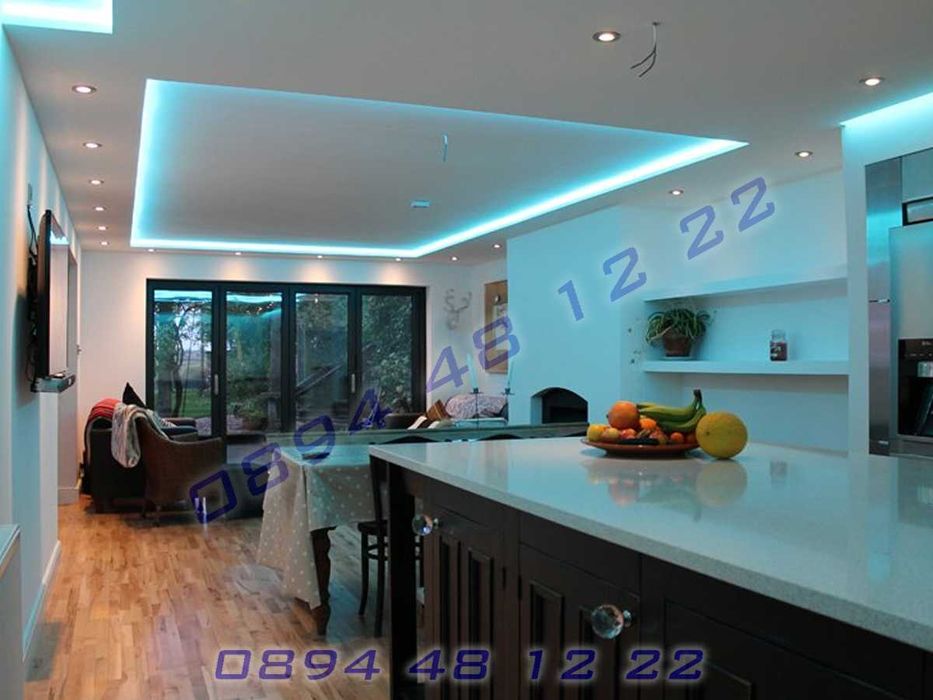 LED 5050 SMD Осветление Диодна RGB Лента 5м. Захранване ЛЕД Ленти