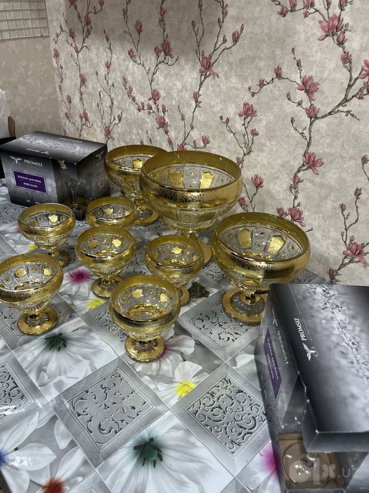 Шикарный сервиз BOHEMIA BOSH Royal Gold