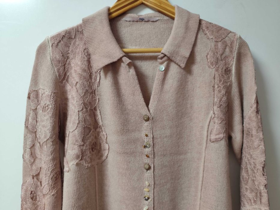 30 лв НОВОГОДИШНО НАМАЛЕНИЕ от 40  Уникална Арт туника- дълга жилетка