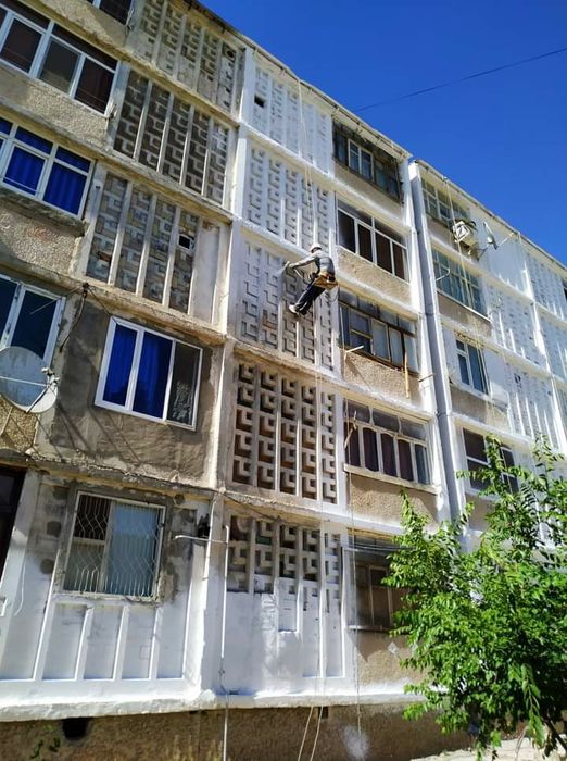 Высотные работы! Мойка фасада.