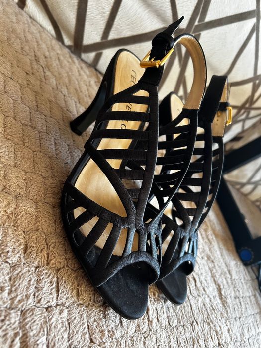 Босоножки сатиновые Cecconello, пр-во Бразилия, 39 р, носка 1 раз