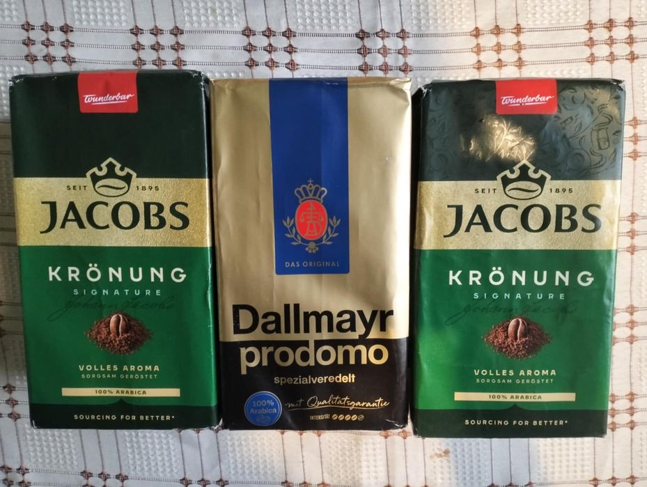 Cafea nemțească Jabobs Kronung și Dallmayr prodomo 500 gr 100% arabica