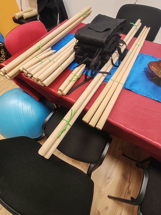 ДЪРВЕНИ Айкидо Оръжия– Катана, Джо И Танто + Калъф