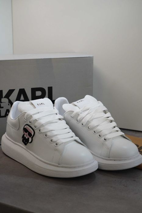 Adidasi KARL LAGERFELD White , Produs Nou - Full Box, Premium Unisex