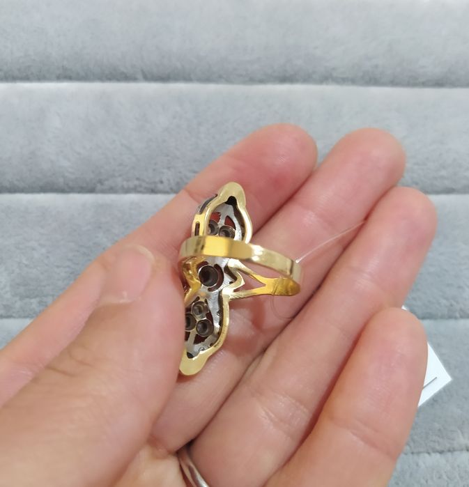 Золотой кольцо Маркиза с бриллиантом 750СССР