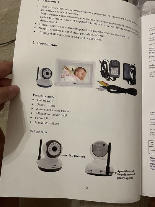 Monitor bebe PNI B7000 ecran 7’