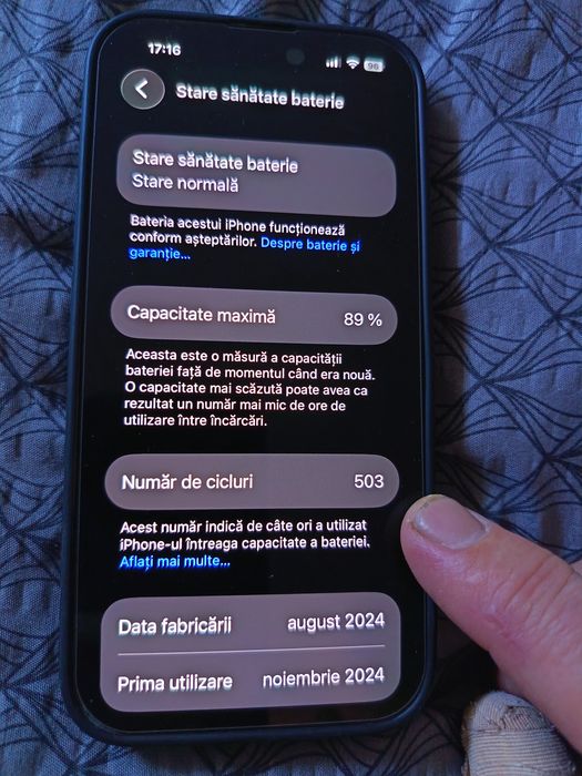 Iphone 15, 128GB NEGRU