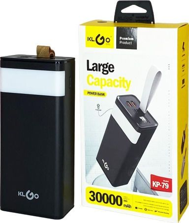 KLGO KP-79 Power Bank 30000mAh с 2 USB-A порта Черен
