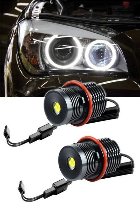 Комплект LED Angel Eyes крушки за BMW CANBUS бяла светлина