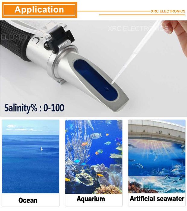 Refractometru apa sarata salinitate