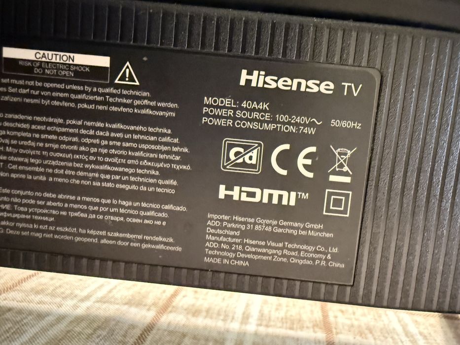 Hisense 40 инча 4K UHD Smart TV