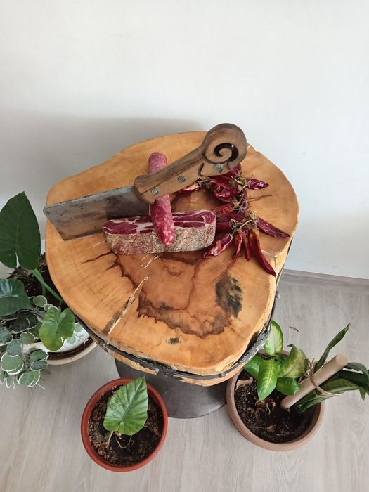 Сатър с дръжка от орех