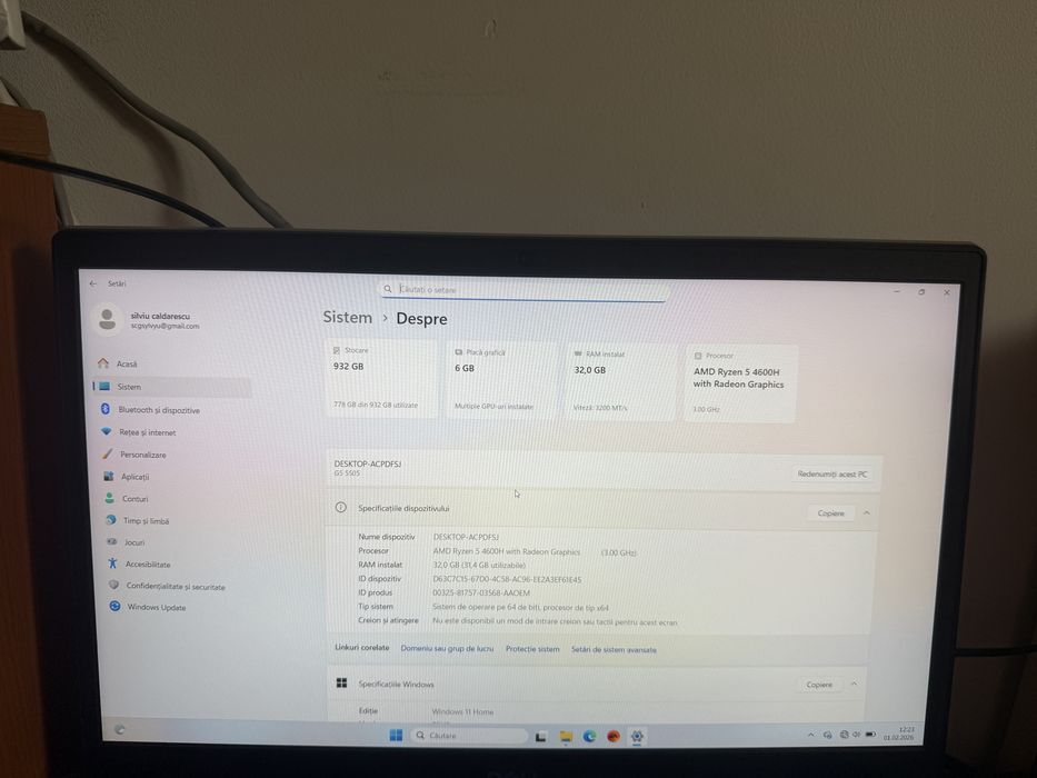 Laptop gaming impecabil Dell